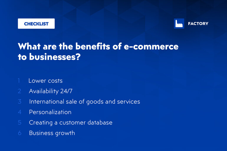 What are the benefits of eCommerce to businesses? 